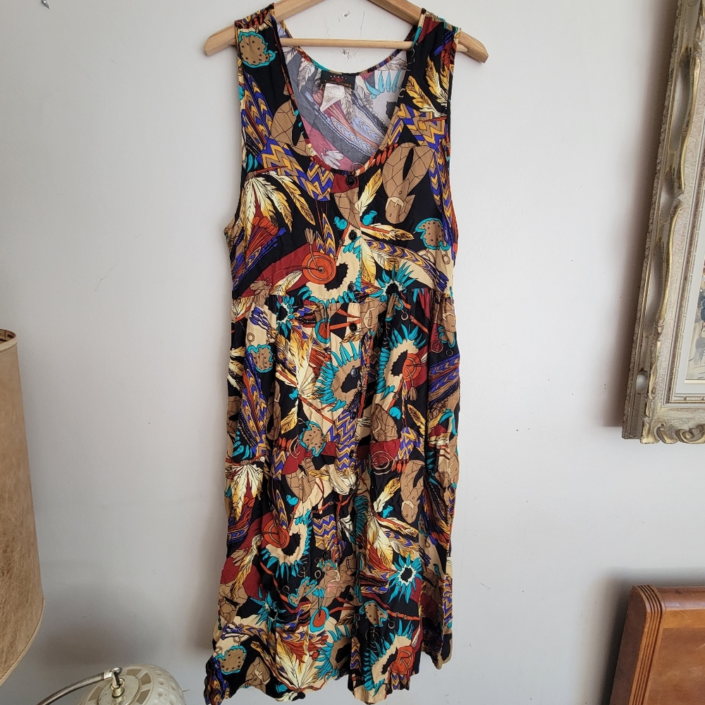 Vintage truly yours dress western cowboy size small